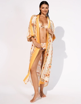 Exuberance Buttoned Maxi Shirt - Solar