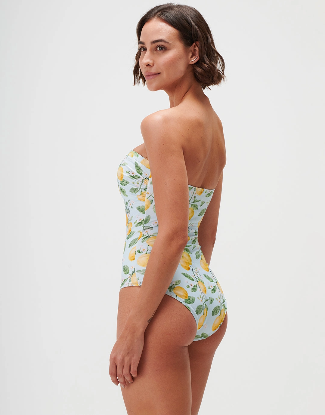 Fior di Limone Bandeau Swimsuit - Sorrento Sky