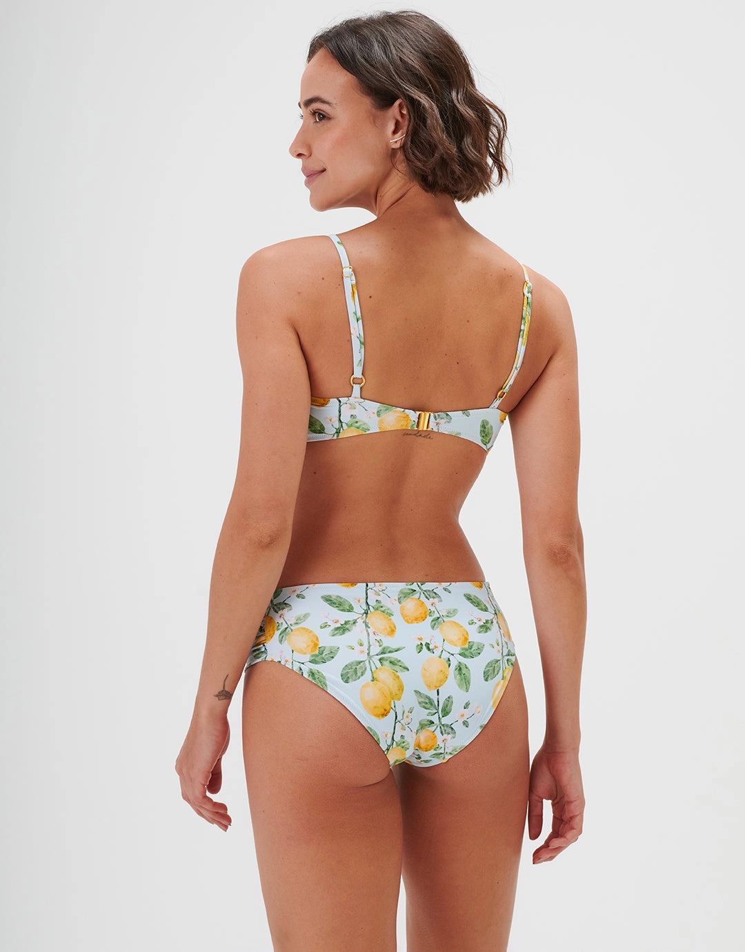 Fior di Limone Gathered Side Bikini Pant - Sorrento Sky