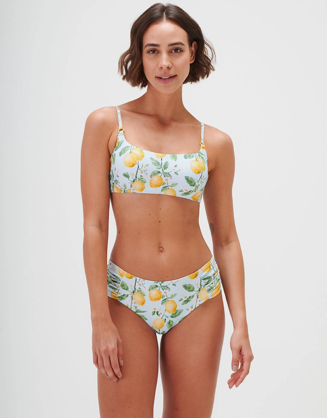 Fior di Limone Gathered Side Bikini Pant - Sorrento Sky