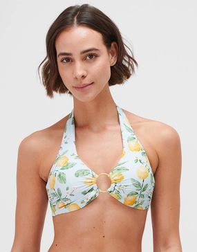 Fior di Limone Underwired Halter Bikini Top - Sorrento Sky