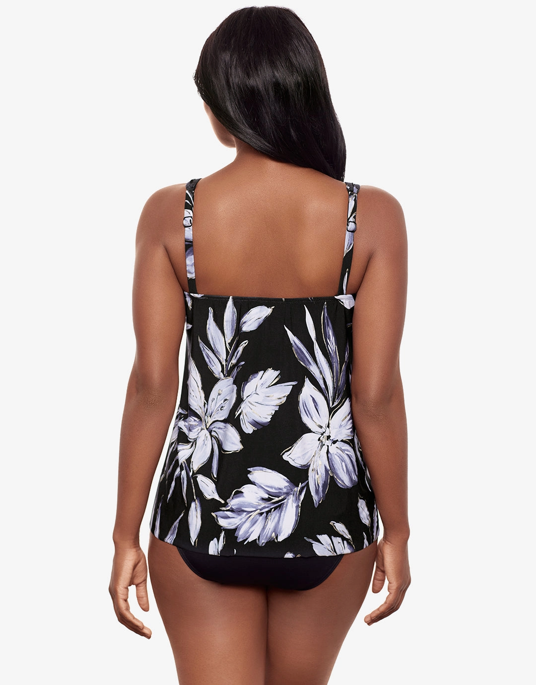 Fiore Di Luna Mirage Tankini Top - Black White