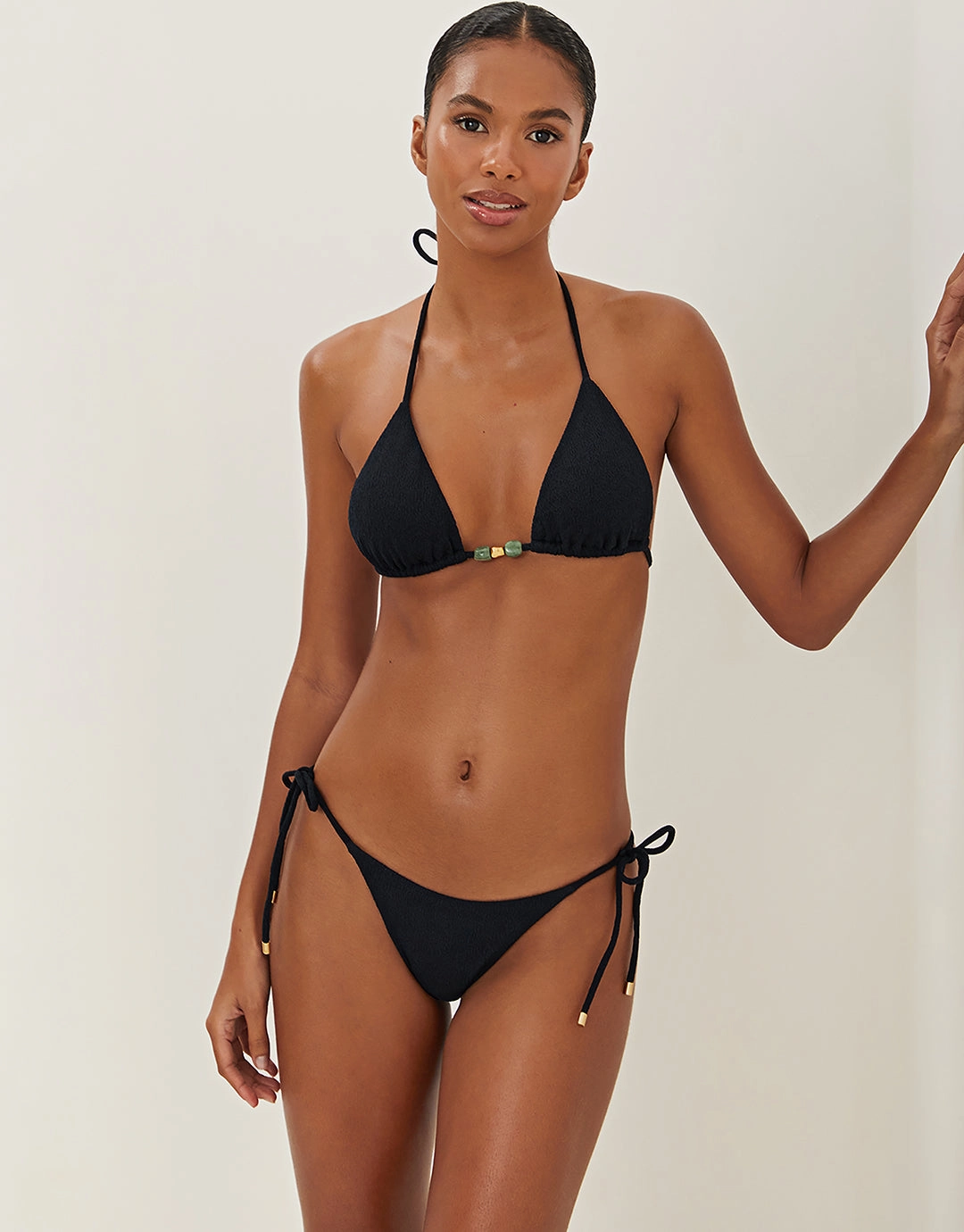Firenze Tie Side Full Bikini Pant - Black