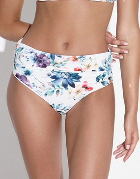Fleur Chara Bikini Pant - White Floral