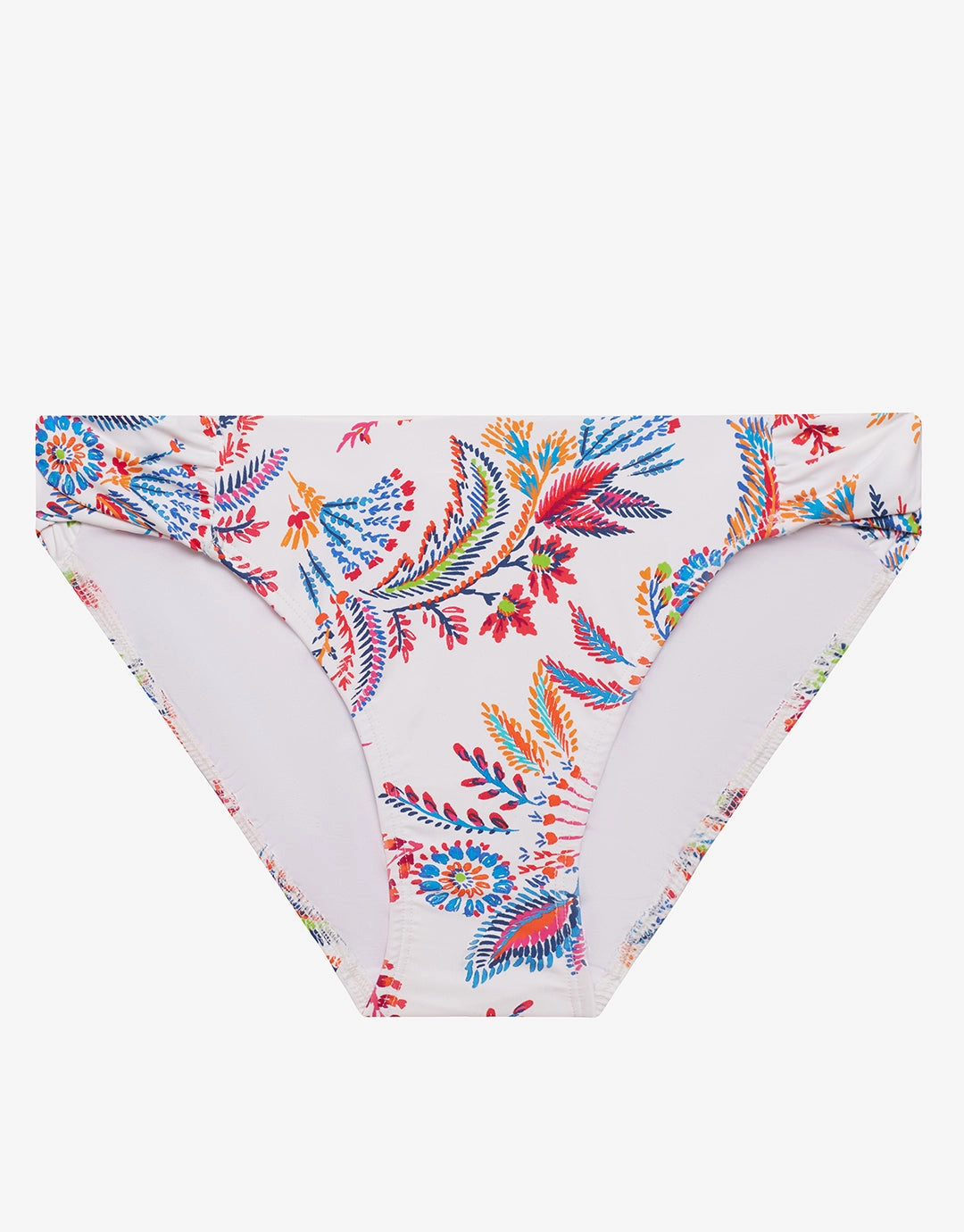Fleurette Twist Side Tab Hipster Bikini Pant - White Floral