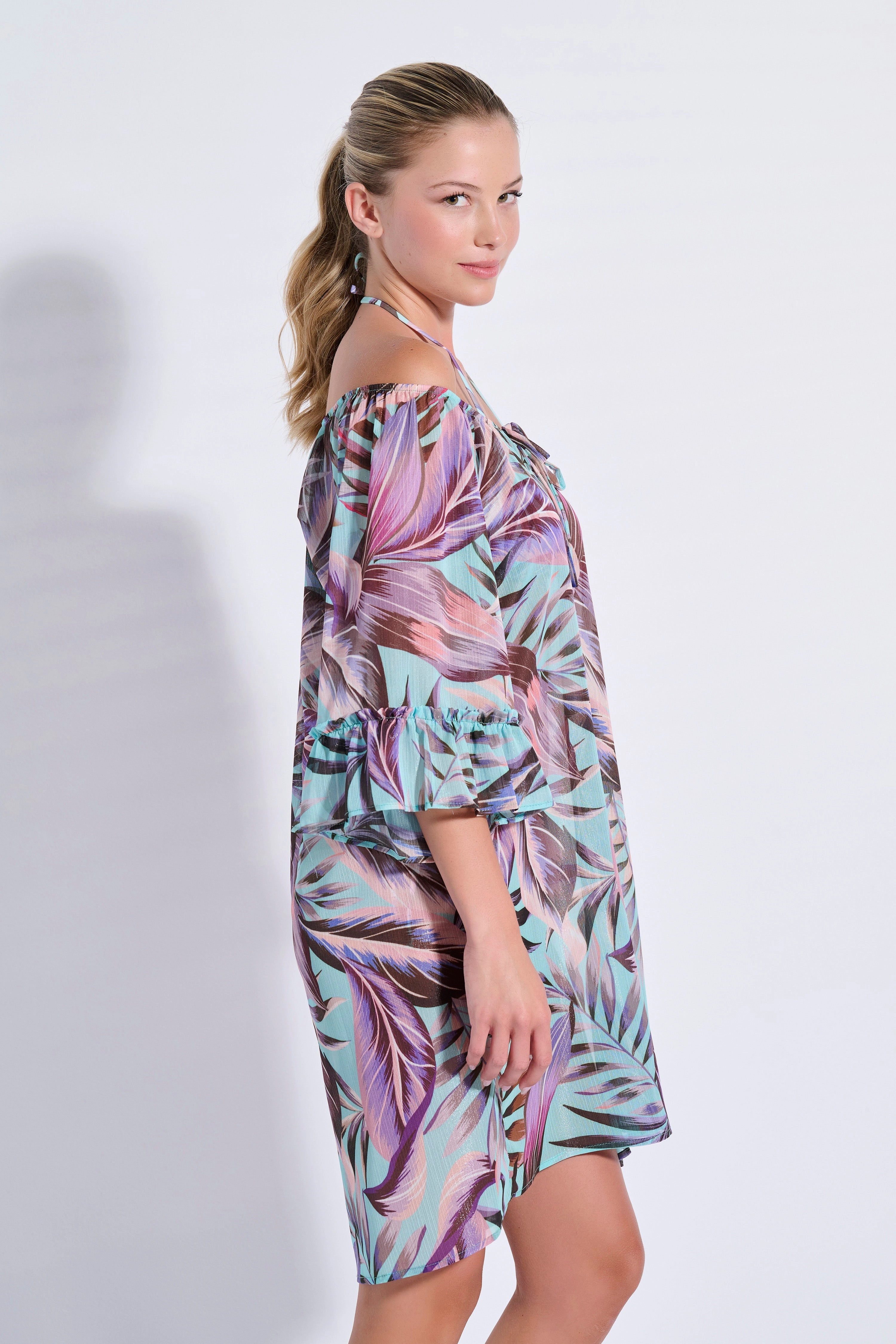 Floral Ruffle Kaftan (8071)