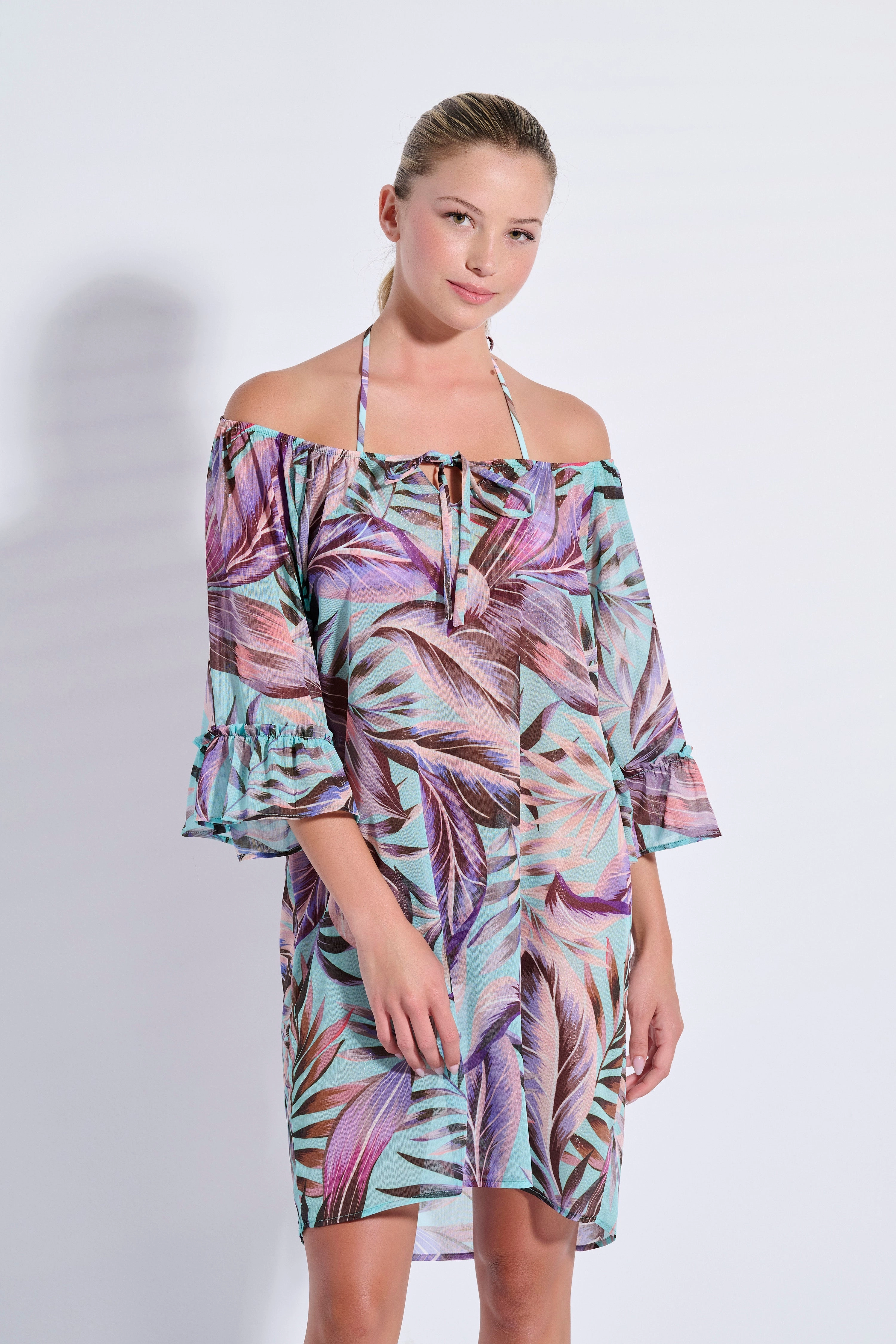 Floral Ruffle Kaftan (8071)