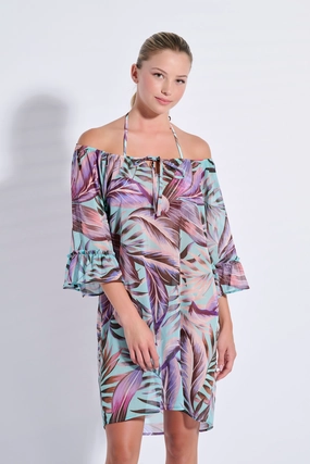 Floral Ruffle Kaftan (8071)