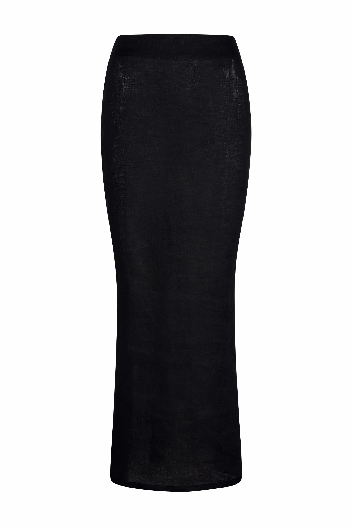 Fontelina Linen Skirt - Black Linen