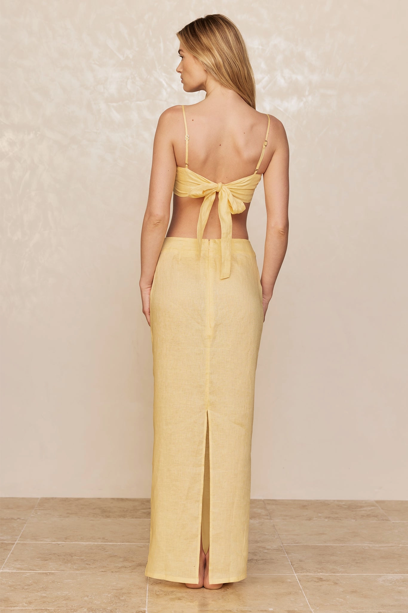 Fontelina Linen Skirt - Honey