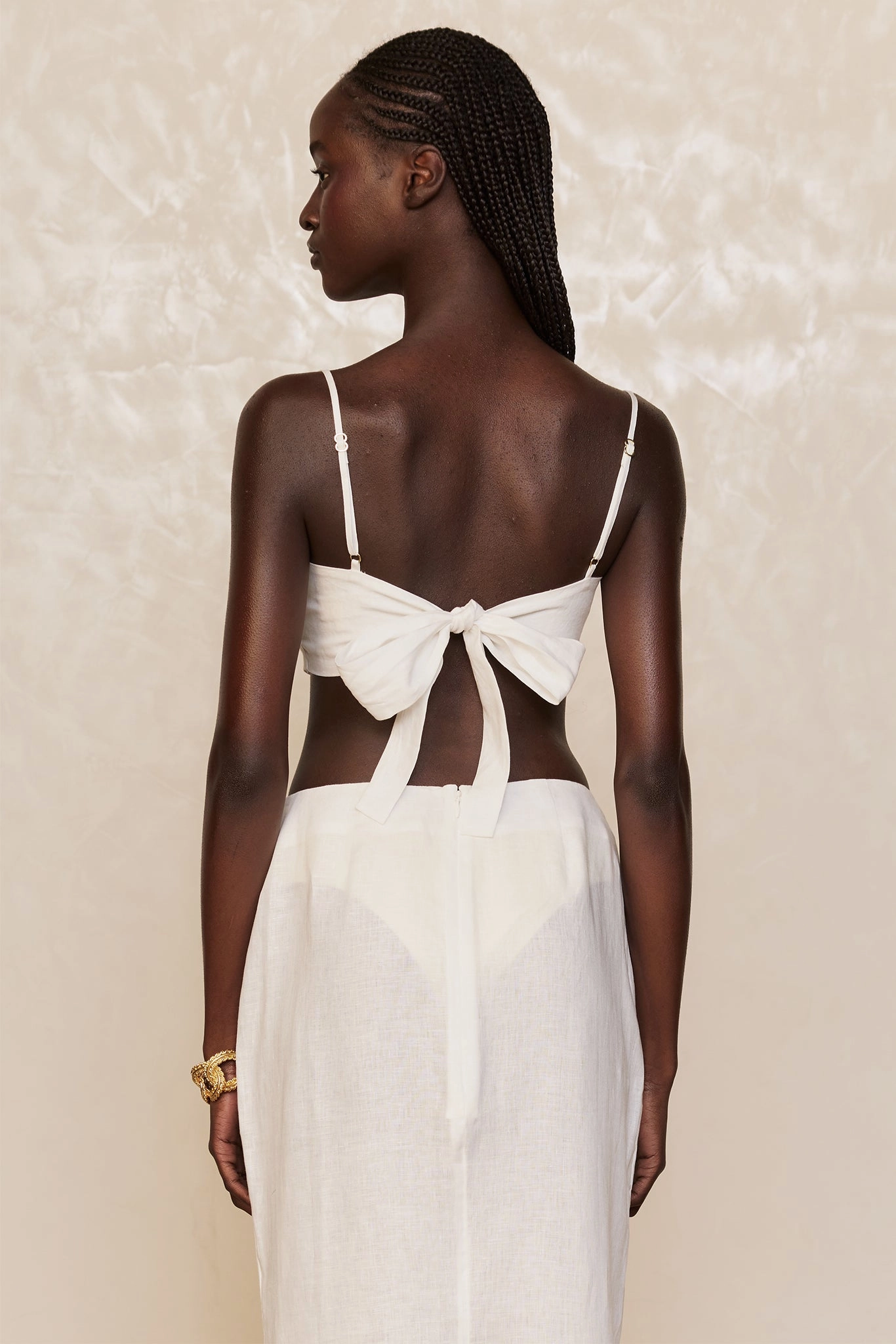 Fontelina Linen Skirt - White