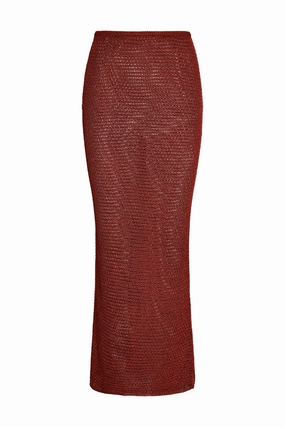 Fontelina Skirt - Burgundy Treble Knit