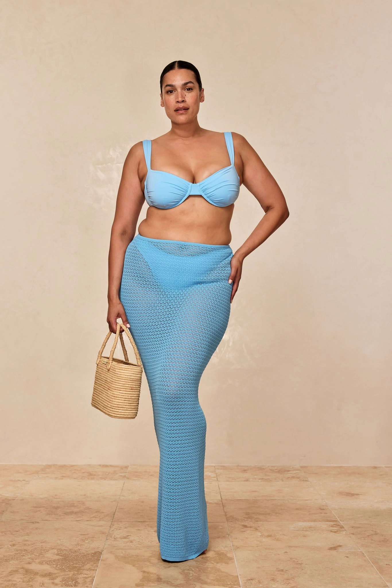 Fontelina Skirt - Ibiza Blue Lace Crochet