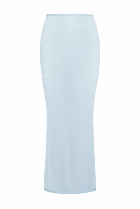 Fontelina Skirt - Ice Lurex Lace Crochet