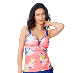 Free Country Women's Double Strap Tankini Top