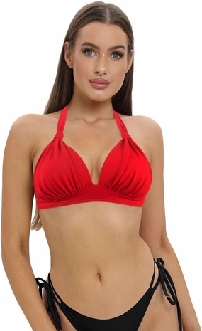 futurino Women Bikini Vintage 50s Plaid Pattern Halter Bikini Top Swimsuits
