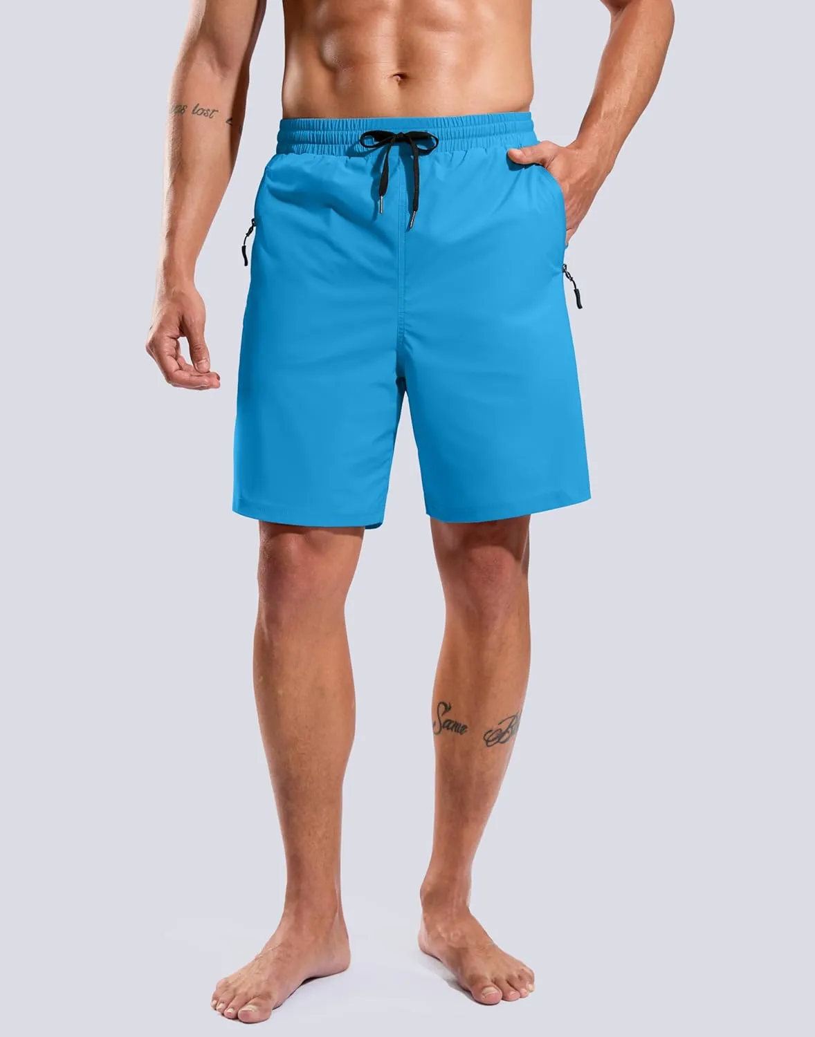 G Gradual Mens Swim Trunks with Compression Liner 7" Quick Dry Board Shorts Swimsuit Bathing Suit for Men with Zipper Pockets