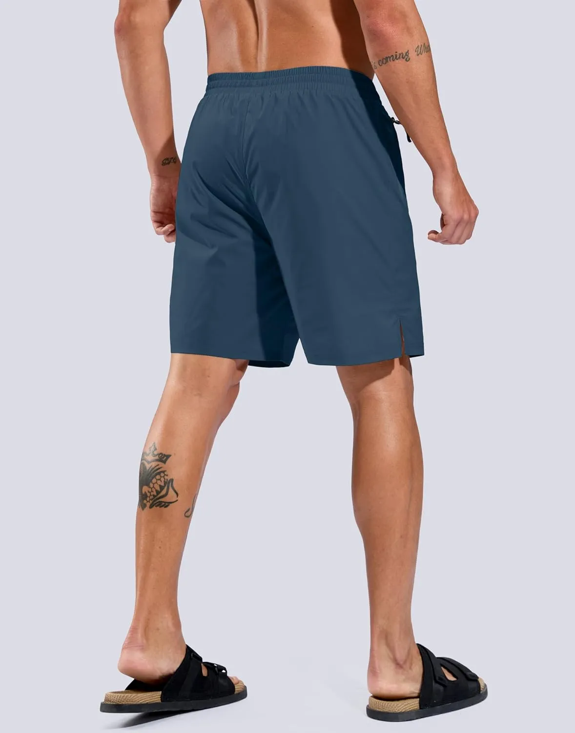 G Gradual Mens Swim Trunks with Compression Liner 7" Quick Dry Board Shorts Swimsuit Bathing Suit for Men with Zipper Pockets