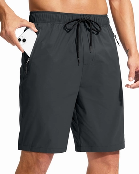 G Gradual Men's Swim Trunks 9" Quick Dry Swimming Board Shorts with Zipper Pockets Swimwear Bathing Suit for Men No Liner