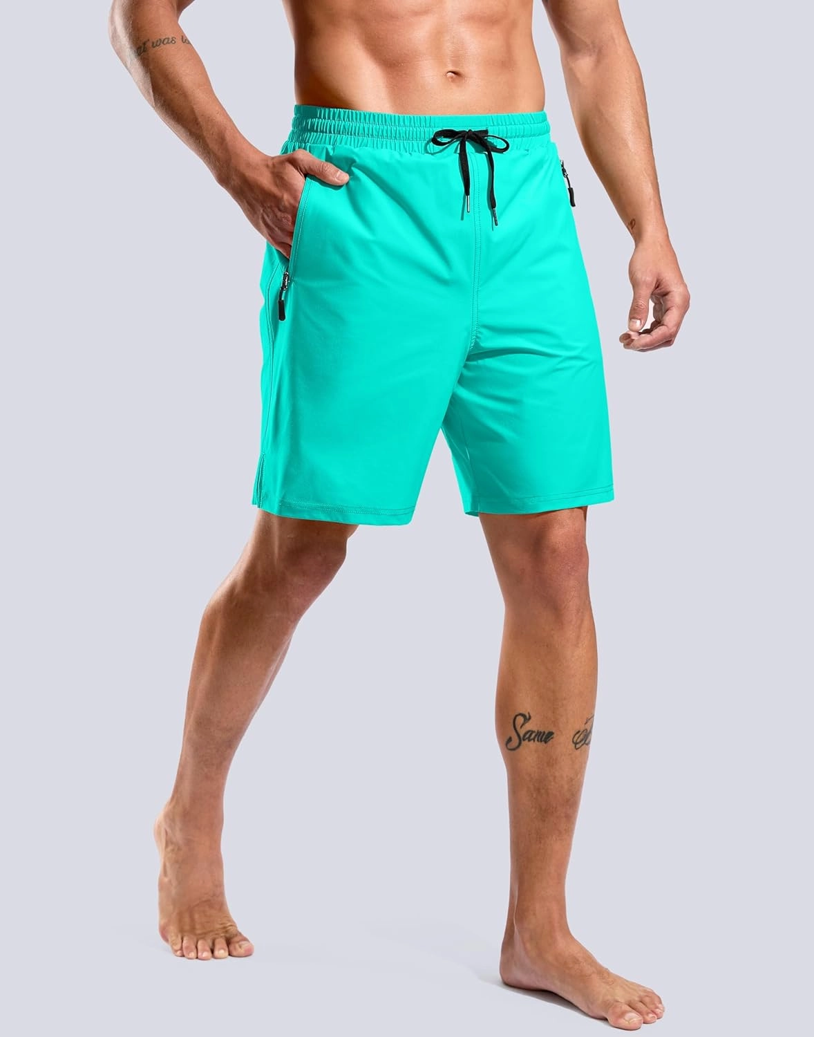 G Gradual Mens Swim Trunks with Compression Liner 7" Quick Dry Board Shorts Swimsuit Bathing Suit for Men with Zipper Pockets