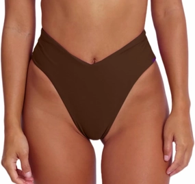 geluboao Women's Bikini Bottom Sexy V Cut High Cut Swimsuit High Waisted Bathing Suit Bottoms