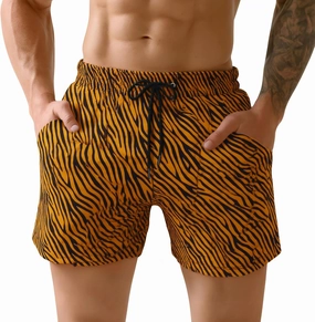 GINGTTO Men's Beach Shorts Bathing Suits with Mesh Lining