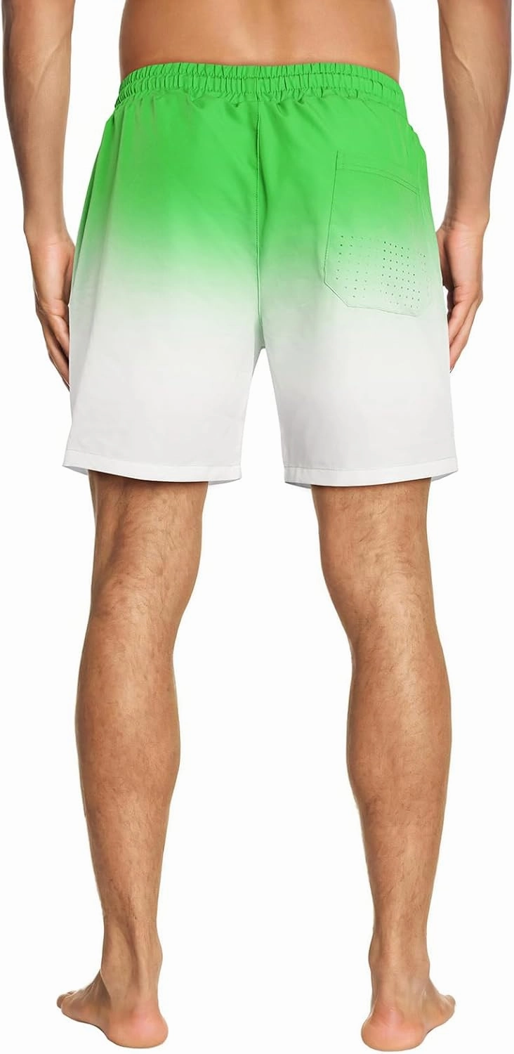 GINGTTO Mens Board Shorts 7 Inch Inseam Beach Swim Trunks for Men with Compression Liner