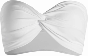 GORGLITTER Women's Strapless Bandeau Bikini Top Twist Front Swimsuit Bra