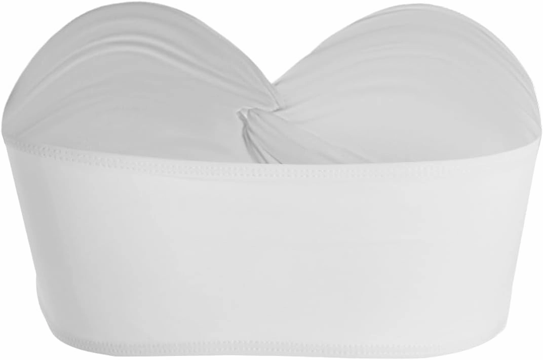 GORGLITTER Women's Strapless Bandeau Bikini Top Twist Front Swimsuit Bra