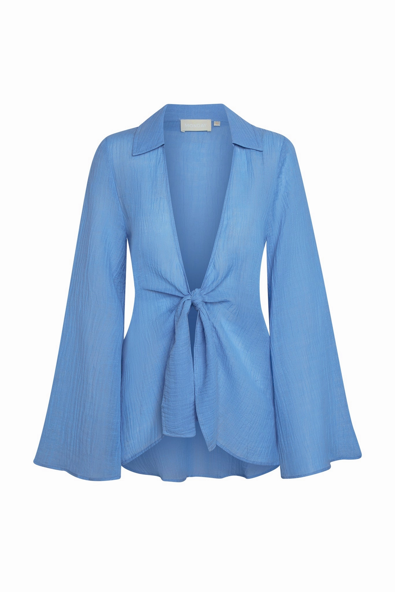 Grenada Tunic - Azure Crinkle Linen