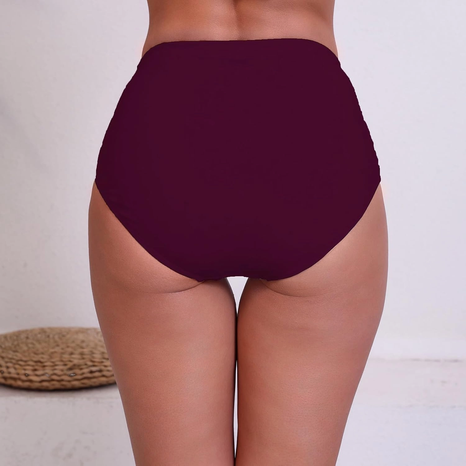 Halcurt Women's High Waisted Swim Bottoms Swimsuit Full Coverage Bikini Bottoms