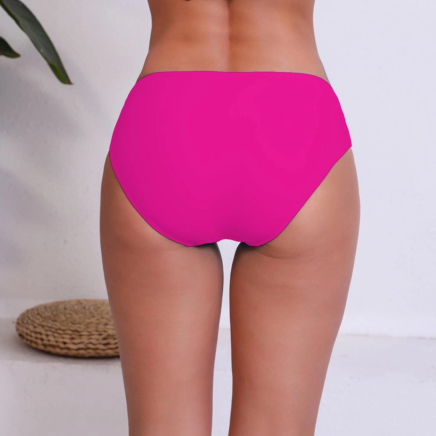 Halcurt Women's Mid Waisted Bikini Swimsuit Bottoms Full Coverage Swim Bottoms