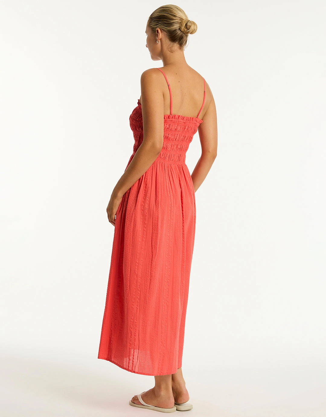 Heatwave Bandeau Dress - Flame