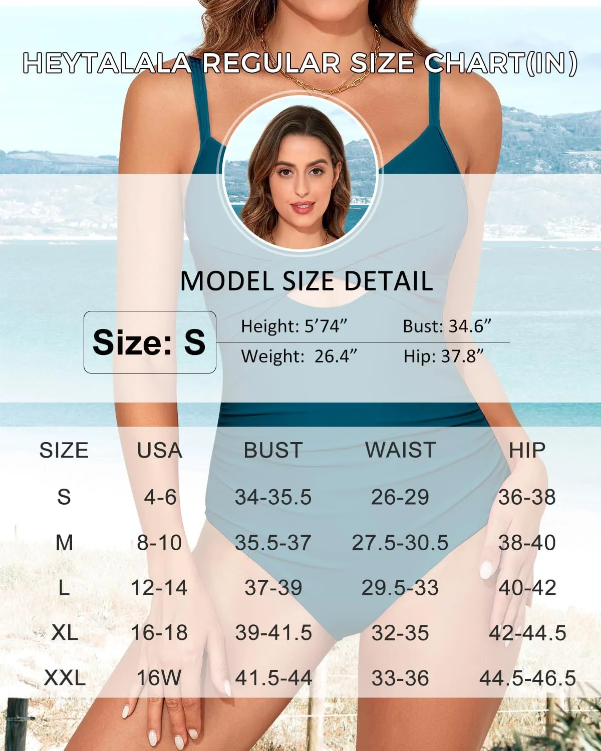 HEYTALALA Women One Piece Swimsuit Tummy Control Bathing Suits Twist Front Cutout V Neck Ruched Slimming Swimwear