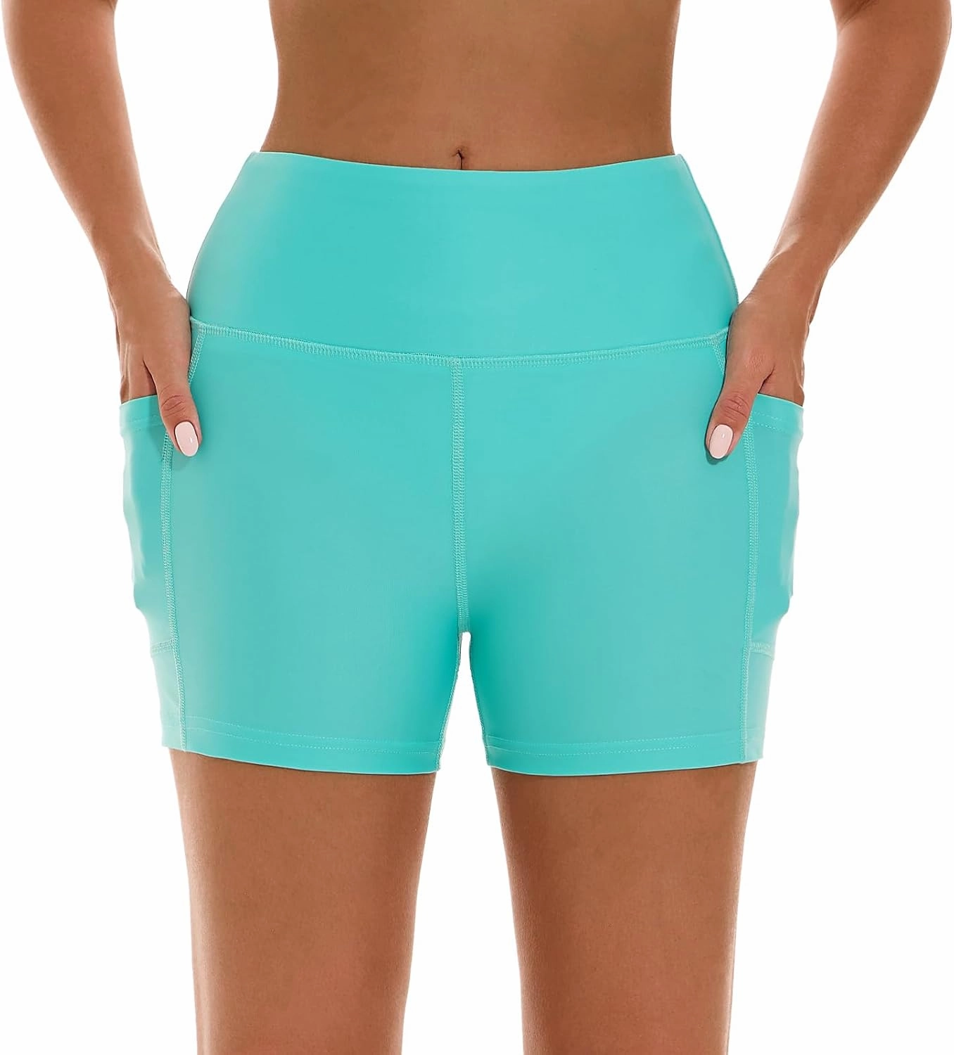 HODOSPORTS Women's 3''/5''/7''/9'' Swim Shorts UPF 50  High Waisted Board Shorts with Pockets Liner Quick Dry Swimsuit Bottom