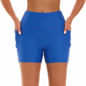 HODOSPORTS Women's 3''/5''/7''/9'' Swim Shorts UPF 50  High Waisted Board Shorts with Pockets Liner Quick Dry Swimsuit Bottom