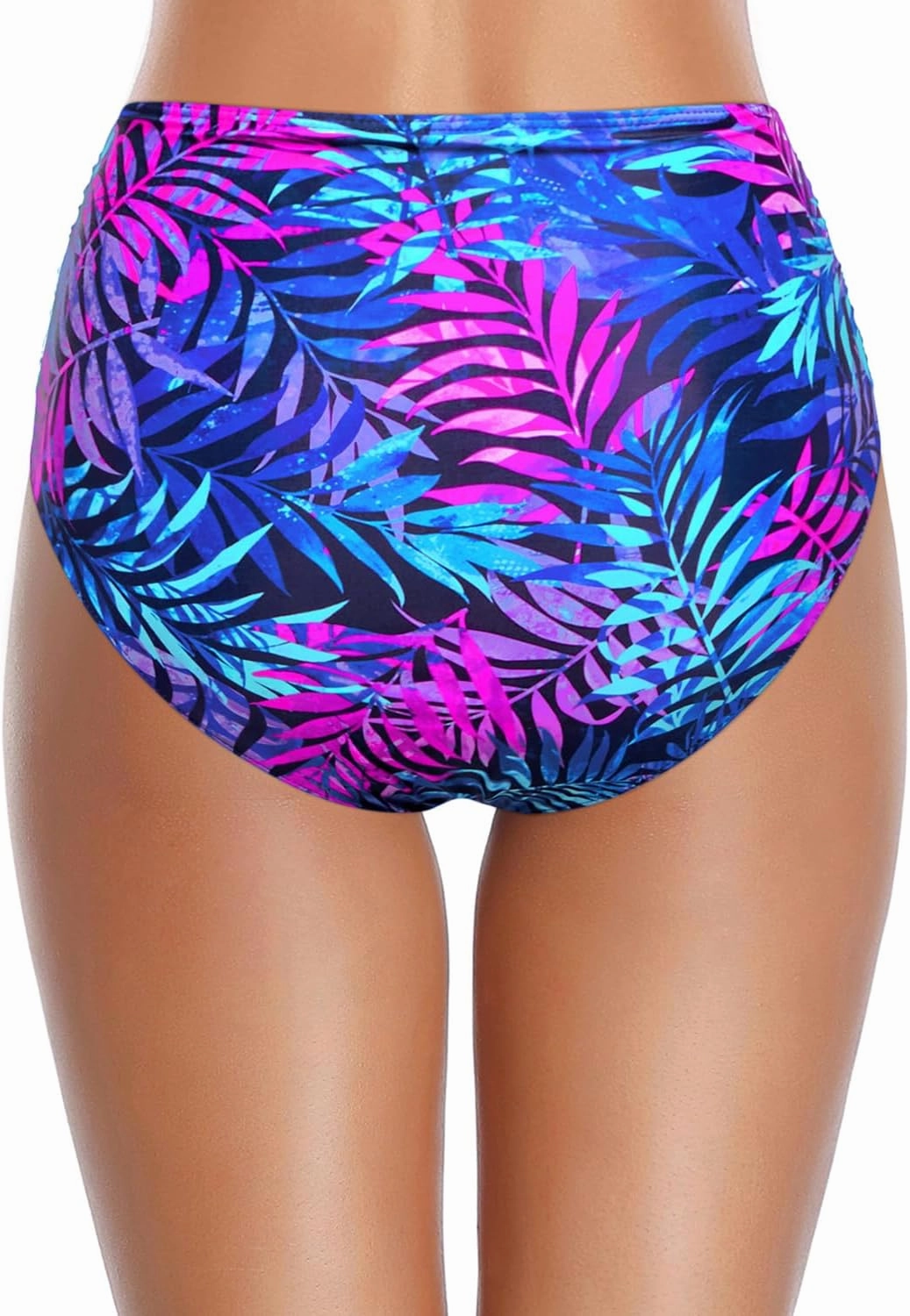 Holipick Bathing Suit Bottoms for Women - High Waisted Bikini Bottoms Ruched Tummy Control Swimsuit Bottom
