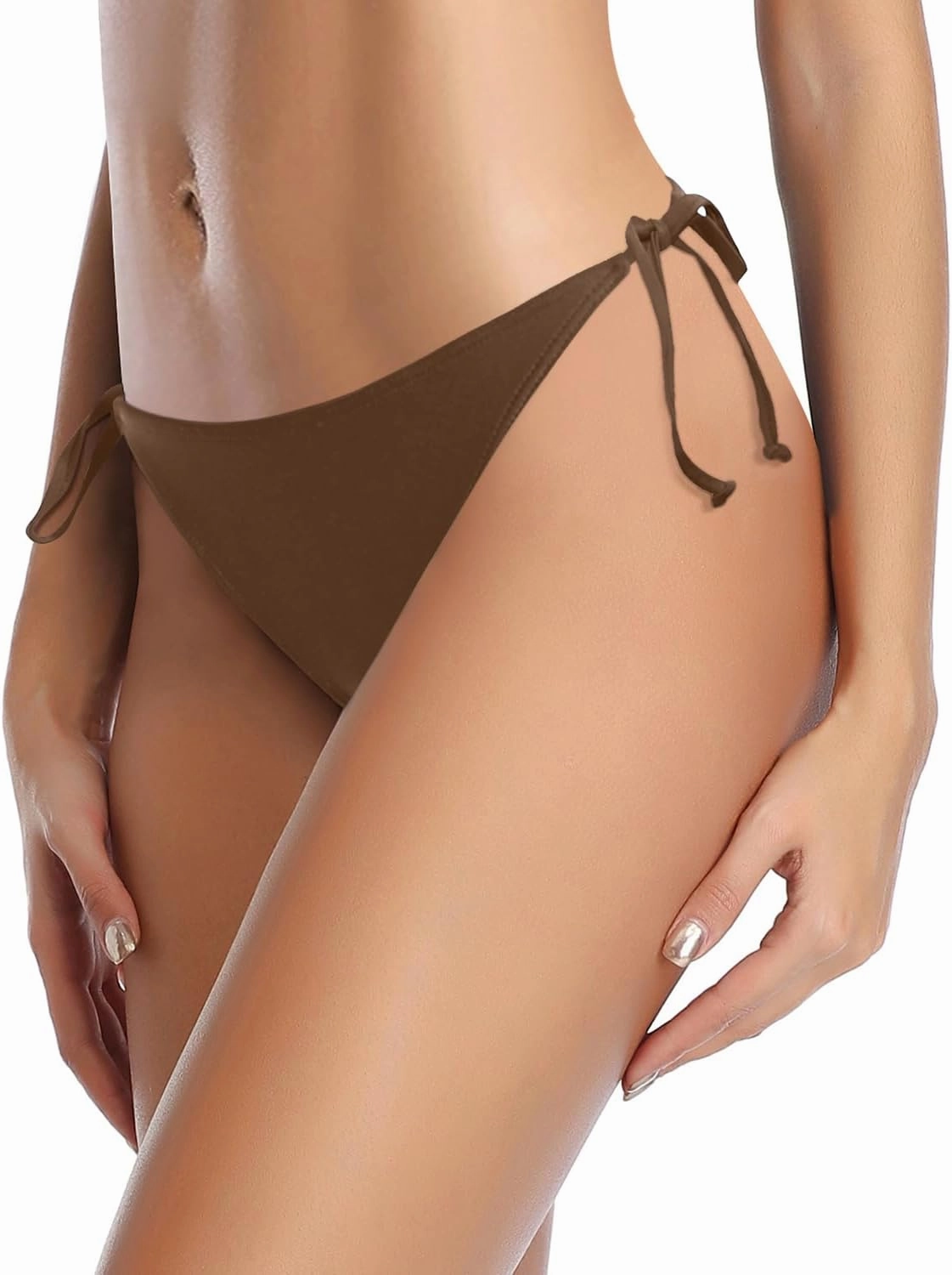 Holipick Bikini Bottoms for Women String Bathing Suit Bottom with Moderate Coverage Low Waist Swim Bottom