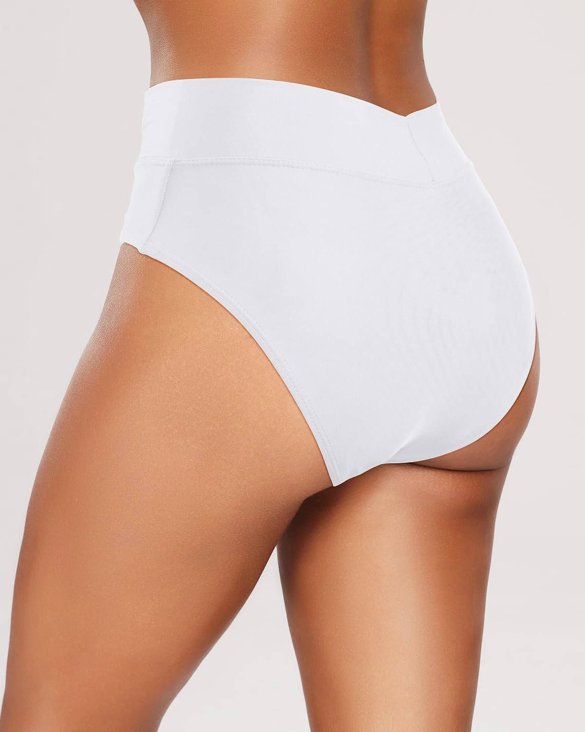 Holipick High Waisted Bikini Bottoms - V Cut Bathing Suit Bottom Moderate Coverage Swim Bottom