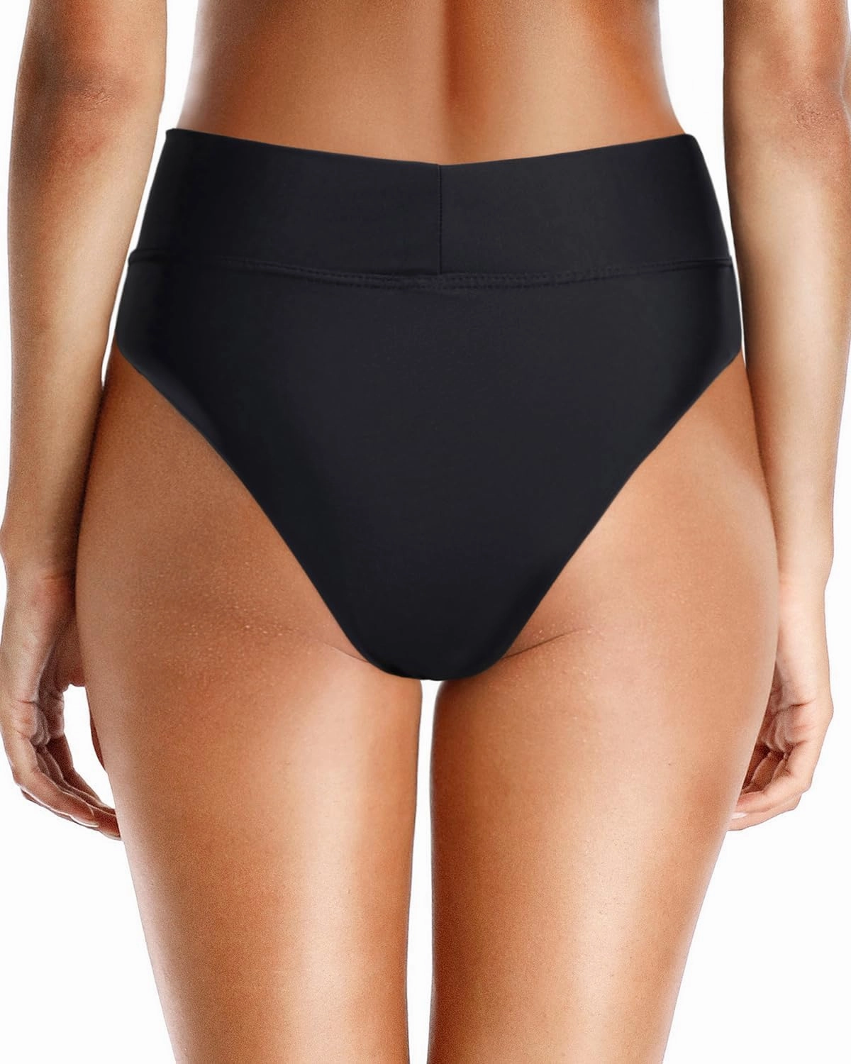 Holipick High Waisted Bikini Bottoms - V Cut Bathing Suit Bottom Moderate Coverage Swim Bottom