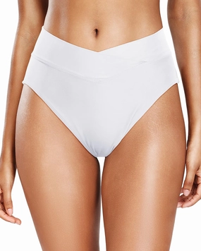 Holipick High Waisted Bikini Bottoms - V Cut Bathing Suit Bottom Moderate Coverage Swim Bottom