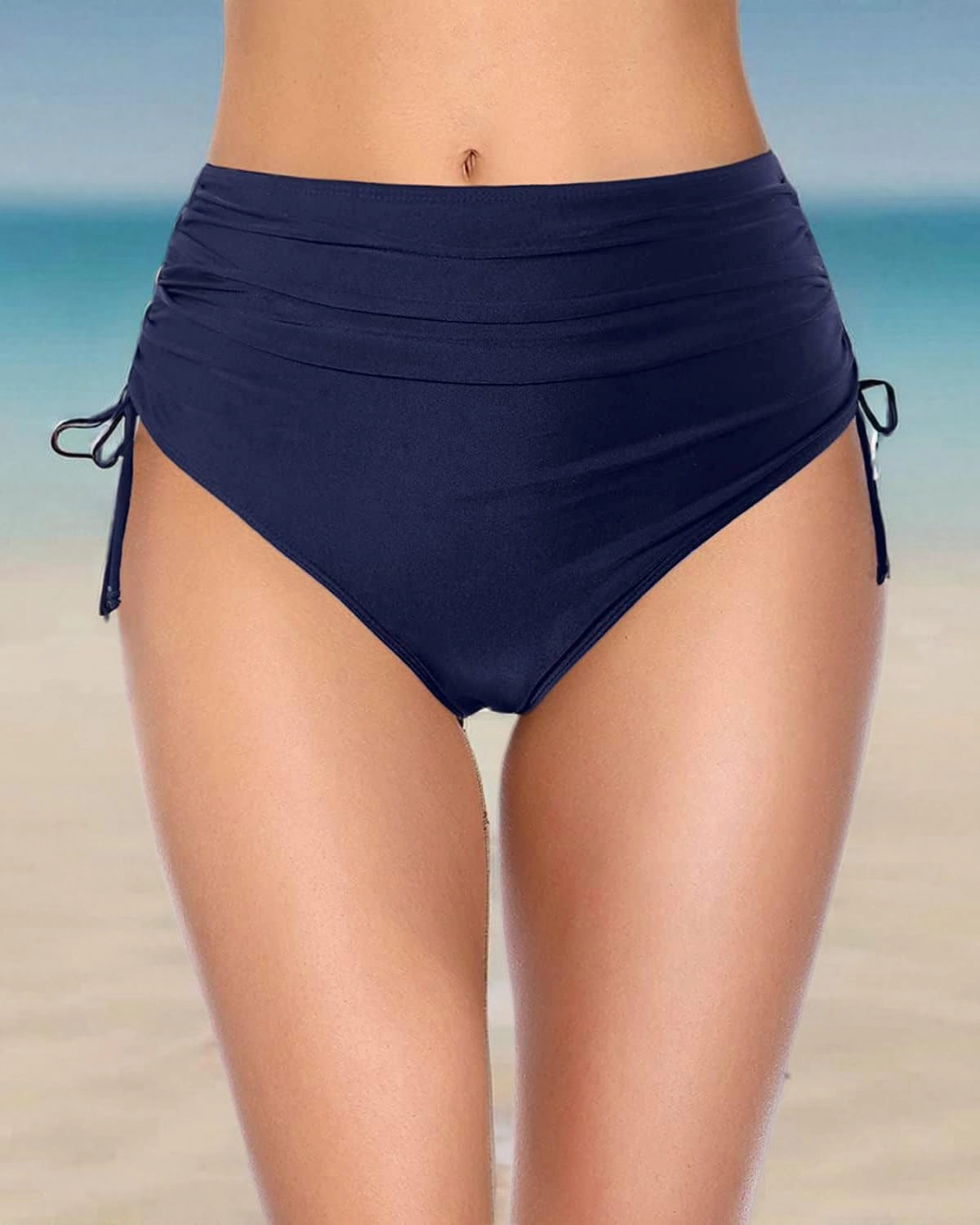 Holipick Swimsuit Bottoms for Women - High Waisted Bikini Bottoms Tie Side Tummy Control Bathing Suit Bottom