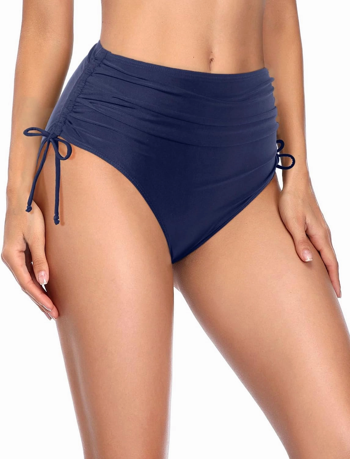 Holipick Swimsuit Bottoms for Women - High Waisted Bikini Bottoms Tie Side Tummy Control Bathing Suit Bottom