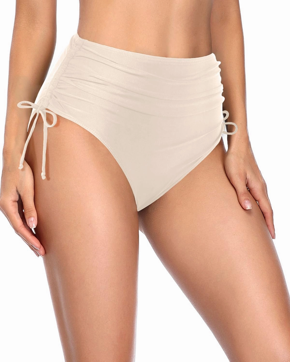 Holipick Swimsuit Bottoms for Women - High Waisted Bikini Bottoms Tie Side Tummy Control Bathing Suit Bottom
