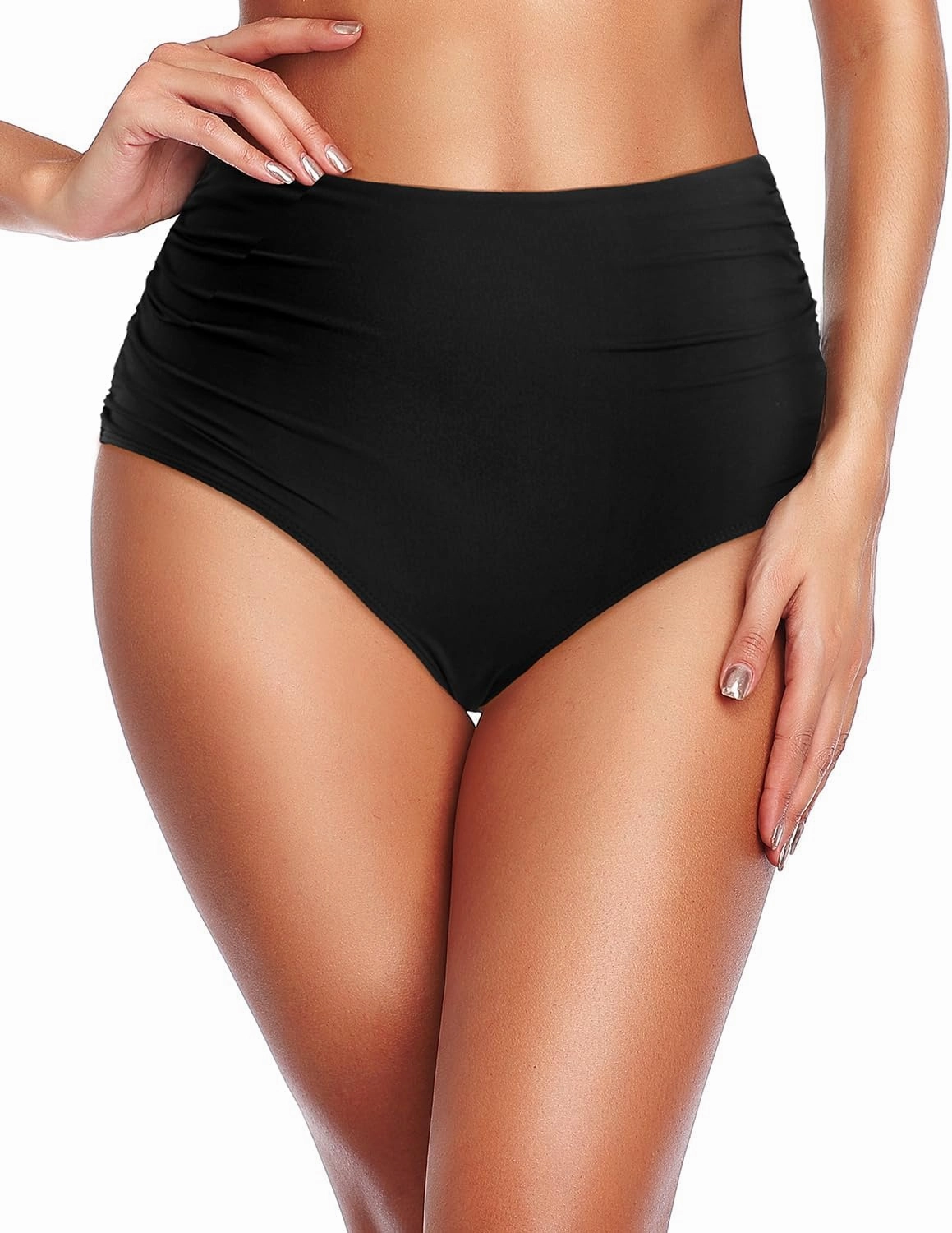 Holipick Women High Waisted Bikini Bottom Full Coverage Bikini Bottom Tummy Control Swim Bottom