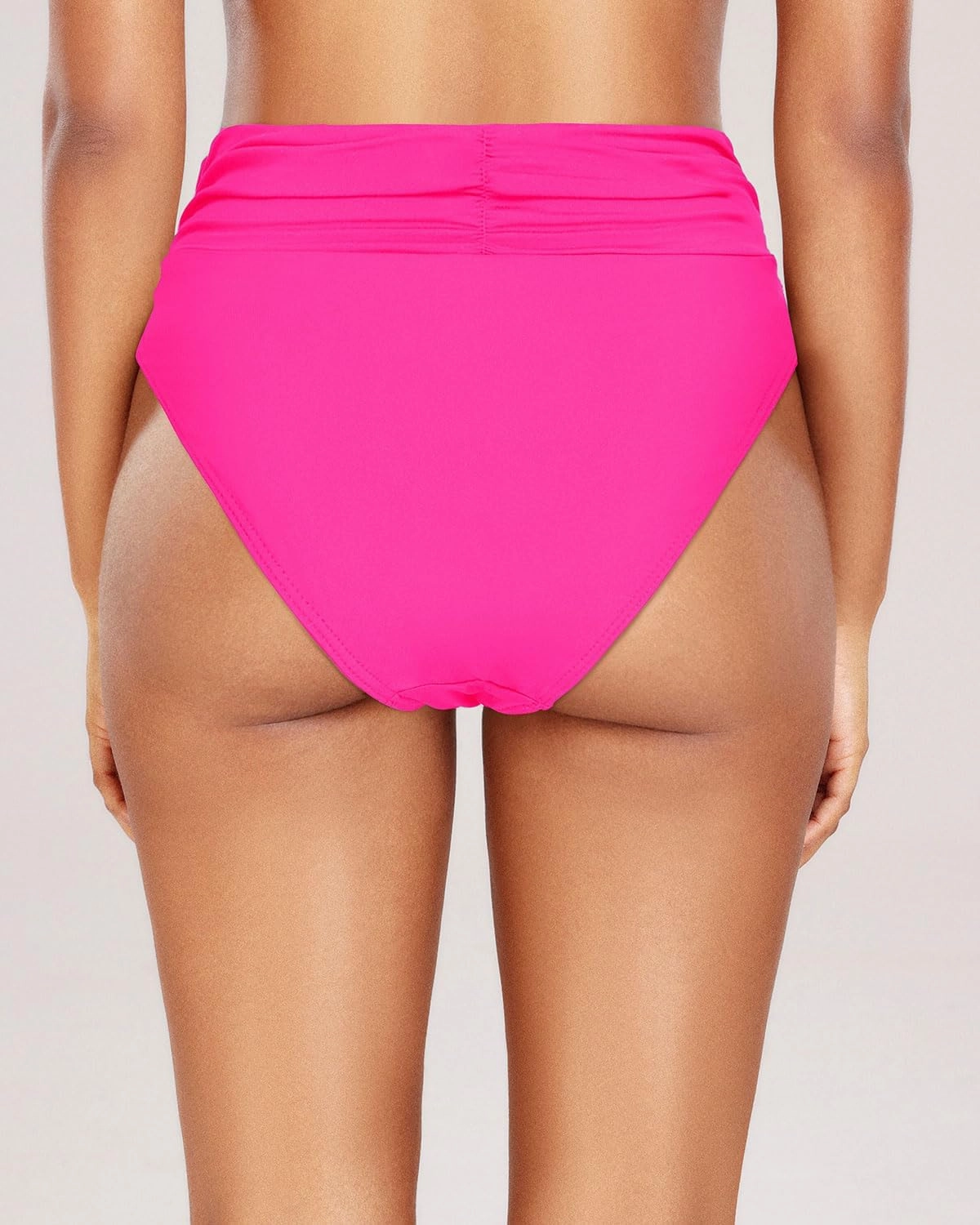 Holipick Women High Waisted Bikini Bottoms Tummy Control Swimsuit Bottoms Ruched Bathing Suit Swim Bottom High Cut