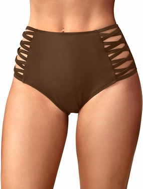 Holipick Women High Waisted Bikini Bottoms Tummy Control Swimsuit Bottoms Strappy Swim Bottom