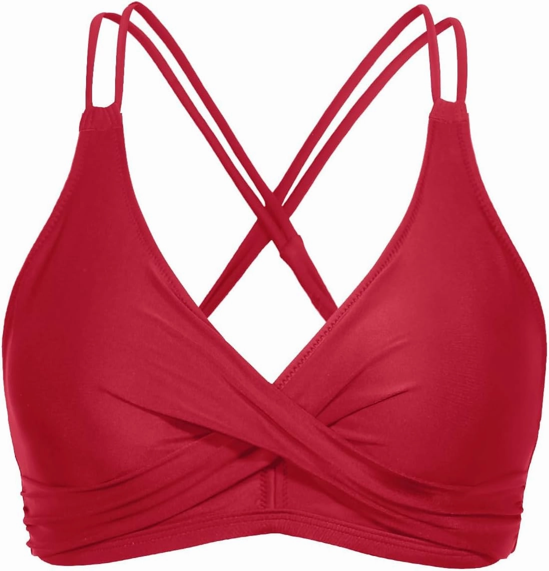 Holipick Women's Twist Front Bikini Tops - Push Up Bathing Suit Top Padded Swimsuit Top
