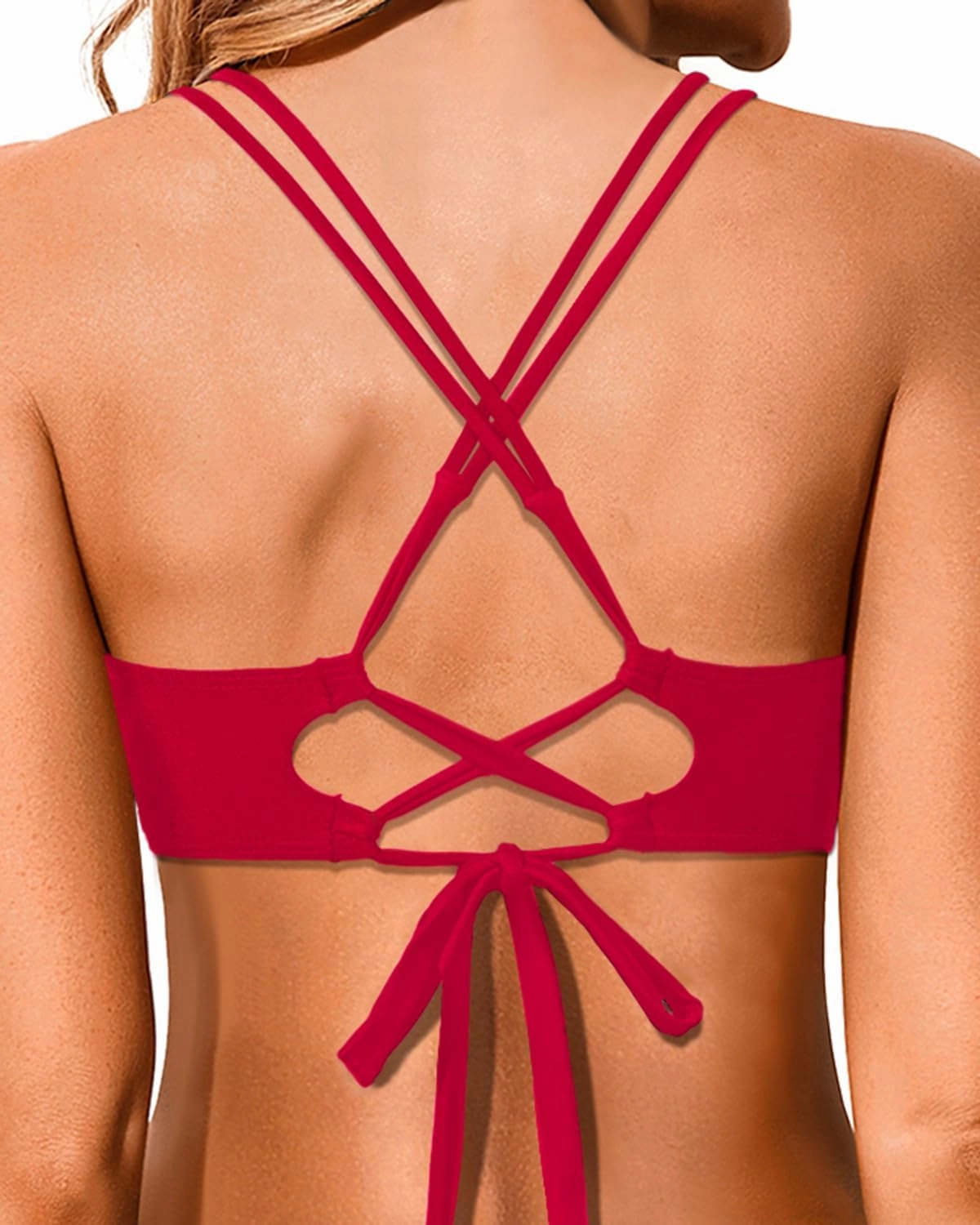 Holipick Women's Twist Front Bikini Tops - Push Up Bathing Suit Top Padded Swimsuit Top