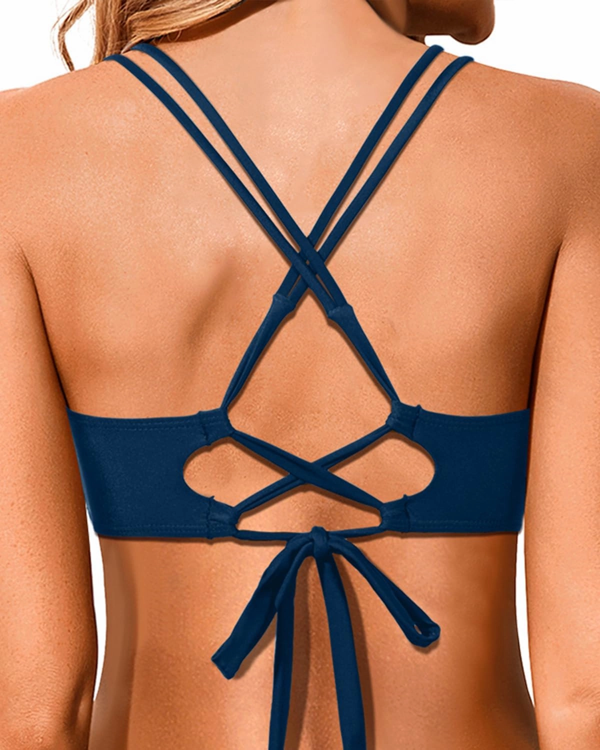 Holipick Women's Twist Front Bikini Tops - Push Up Bathing Suit Top Padded Swimsuit Top